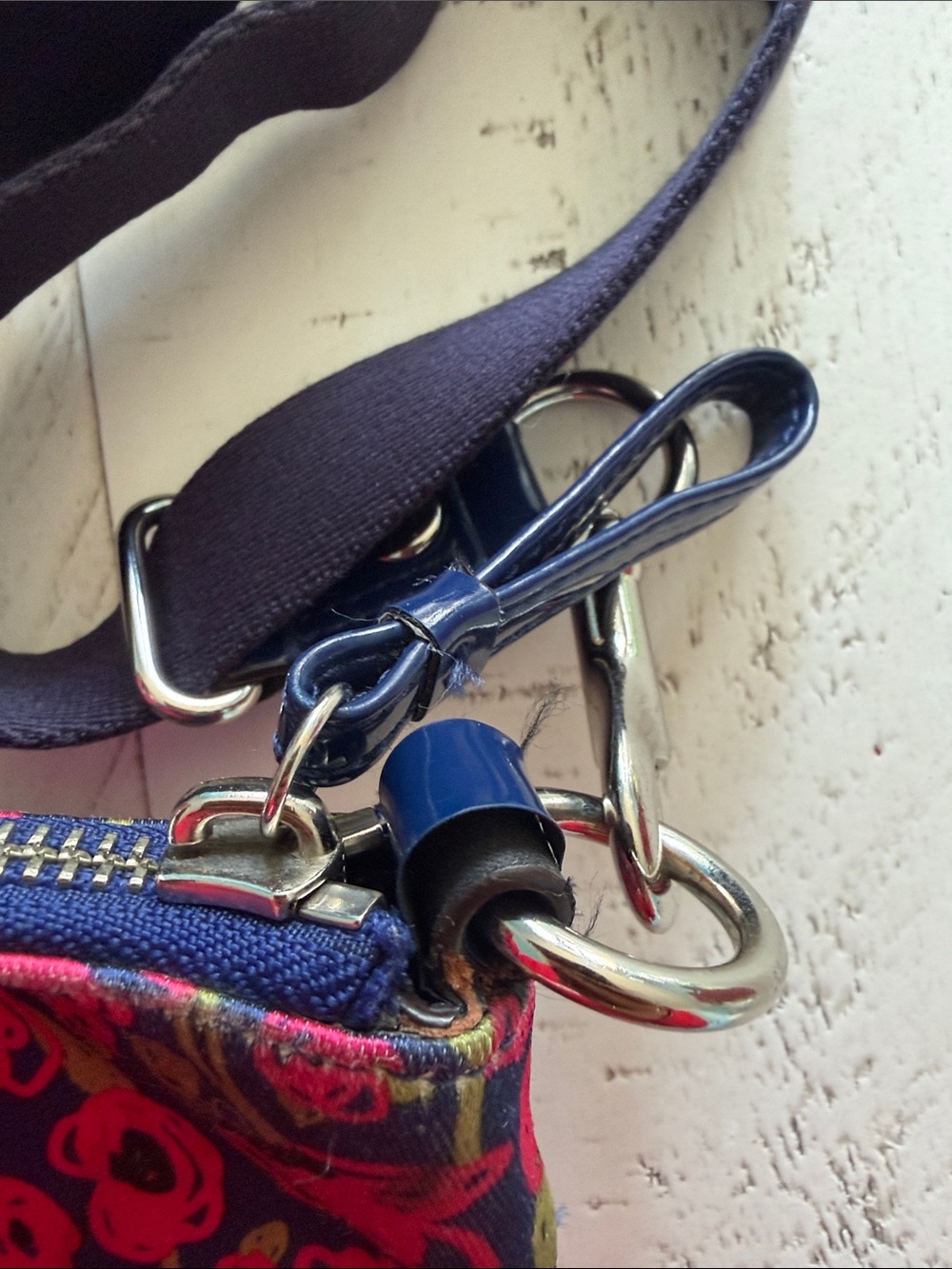 Vintage Coach Poppy Crossbody in Pink and Navy - Picture 4 of 4